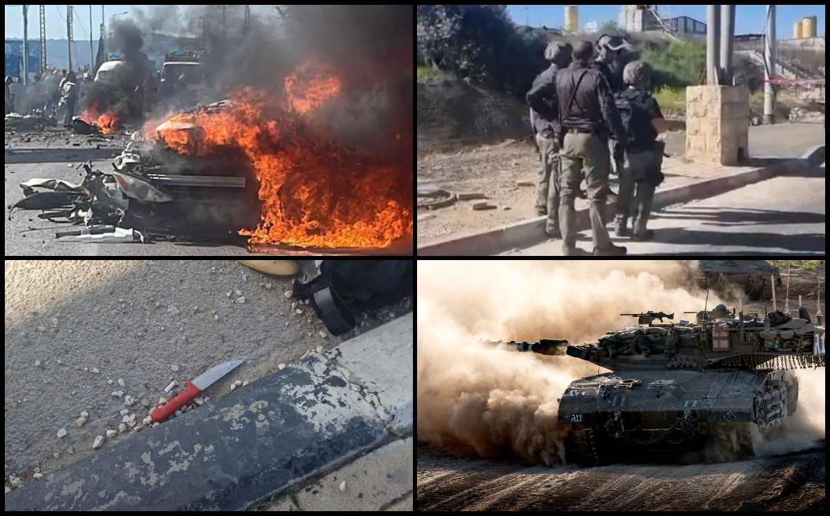 זירת הפיגוע הבוקר, סיקול ממוקד בלבנון, טנק של צה"ל ברצועה