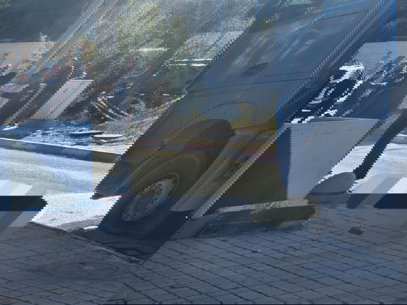 המחבל בזירת הפיגוע, הבוקר