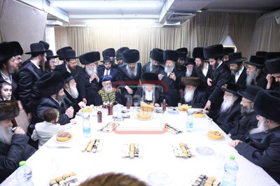 תיעוד מרהיב: אדמו"רי בני ברק בחופת גור - בבית המדרש הגדול בירושלים