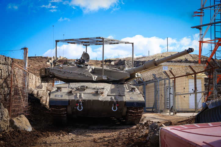 טנק ישראלי בגבול סוריה