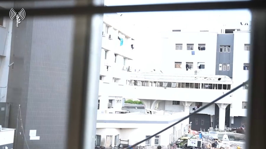 תיעוד תפיסת כספי טרור בתוך שטח בית החולים