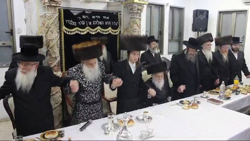 צפו בתיעוד משמחת השבע ברכות וההילולה שערך האדמו"ר מבוטשאן