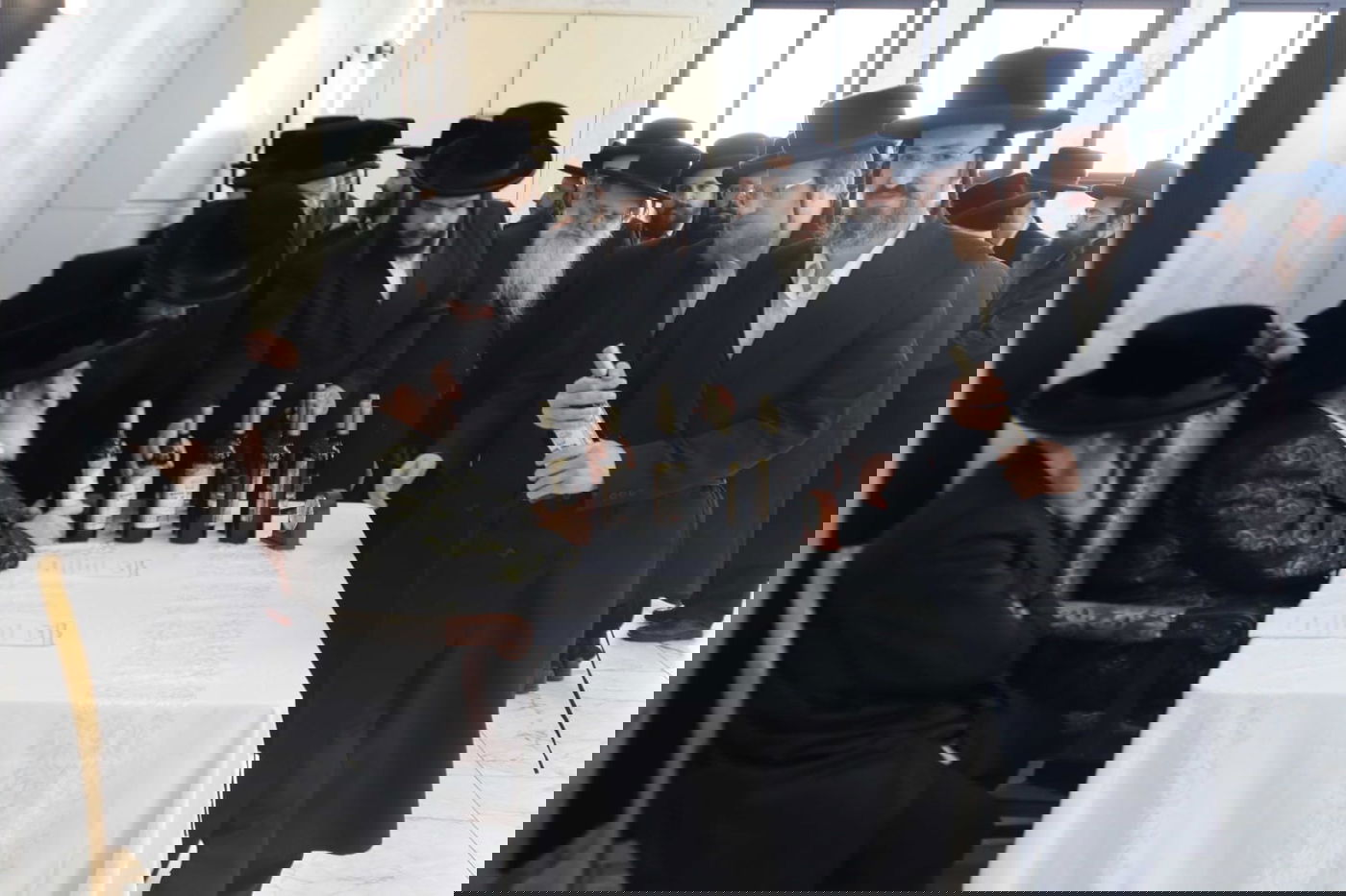 ביקור האדמו"ר מויזניץ עם בנו הרה"צ רבי חיים מאיר הגר בת"ת ויז'ניץ בבני ברק