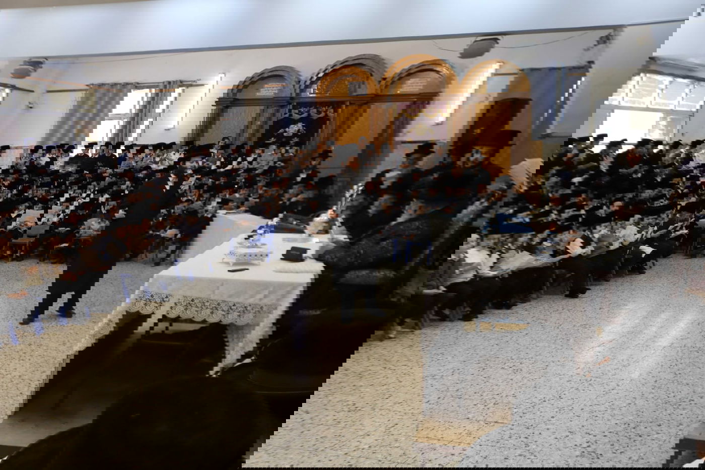 ביקור האדמו"ר מויזניץ עם בנו הרה"צ רבי חיים מאיר הגר בת"ת ויז'ניץ בבני ברק