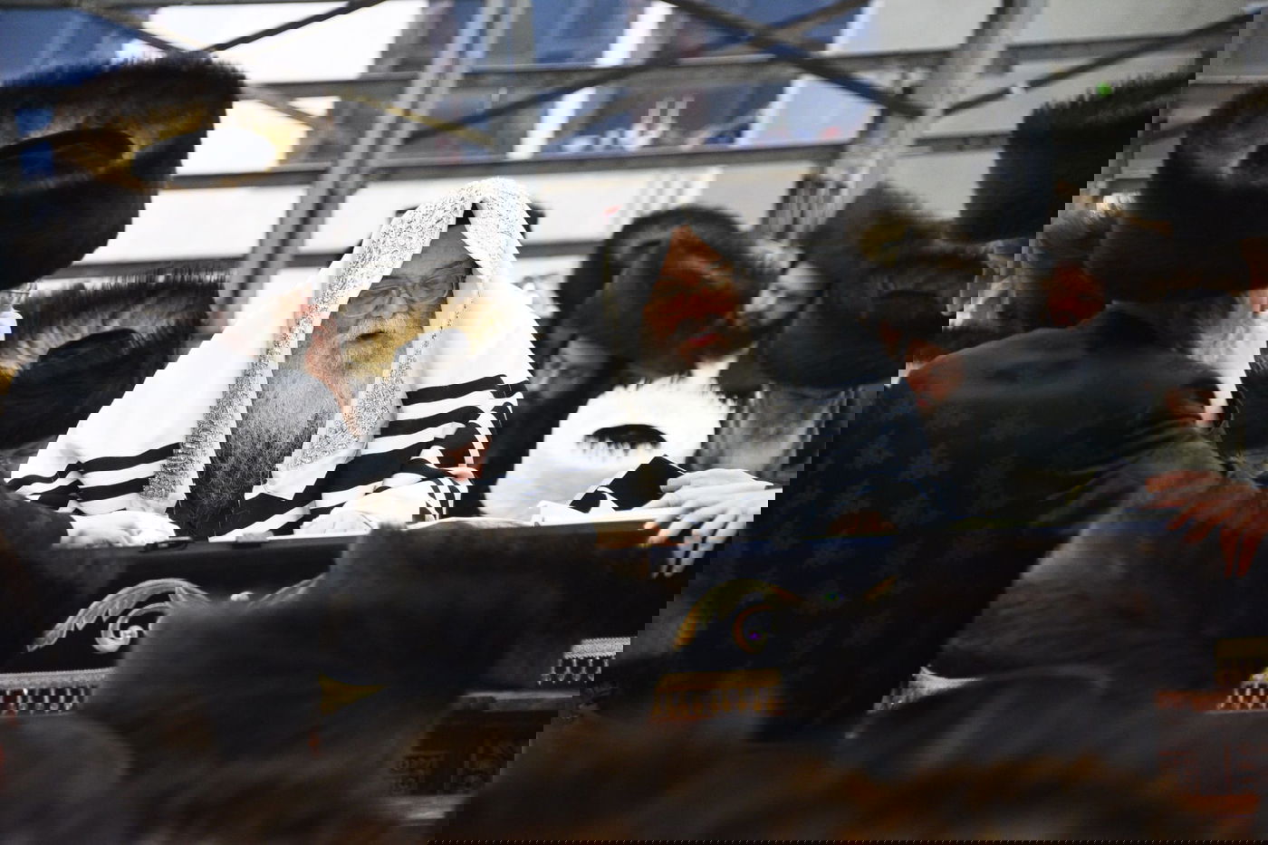 קריאת המגילה בליל פורים בבני ברק