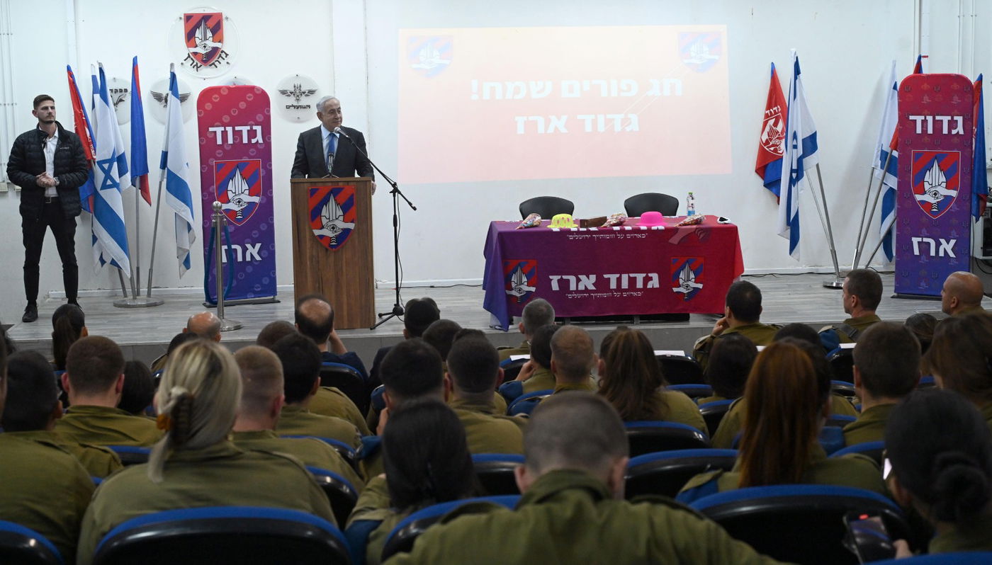 ראש הממשלה נתניהו הצטרף ללוחמים בקריאת המגילה, הערב