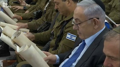 ראש הממשלה נתניהו הצטרף ללוחמים בקריאת המגילה, הערב