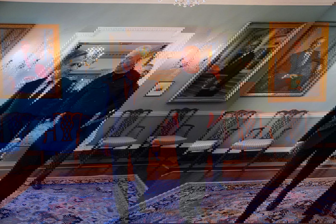 מזכיר המדינה עם שר הביטחון גלנט