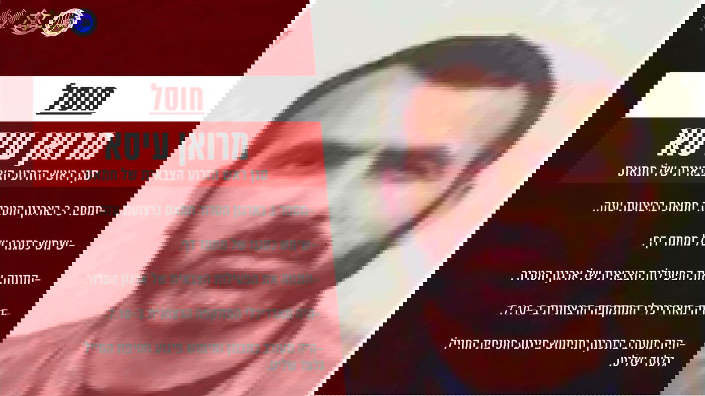 ההודעה על חיסולו של עיסא