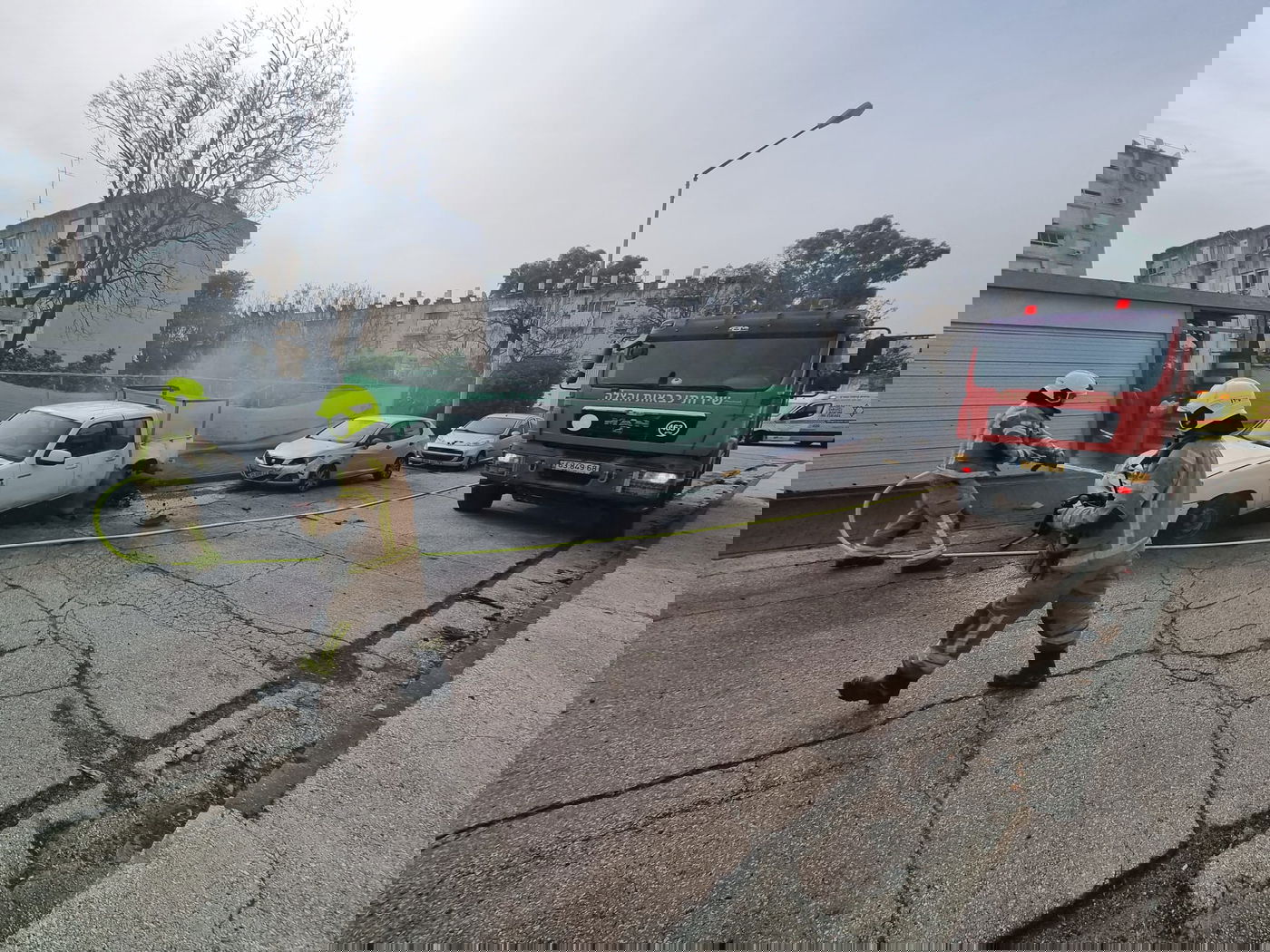 אחת מזירות הנפילה בקריית שמונה