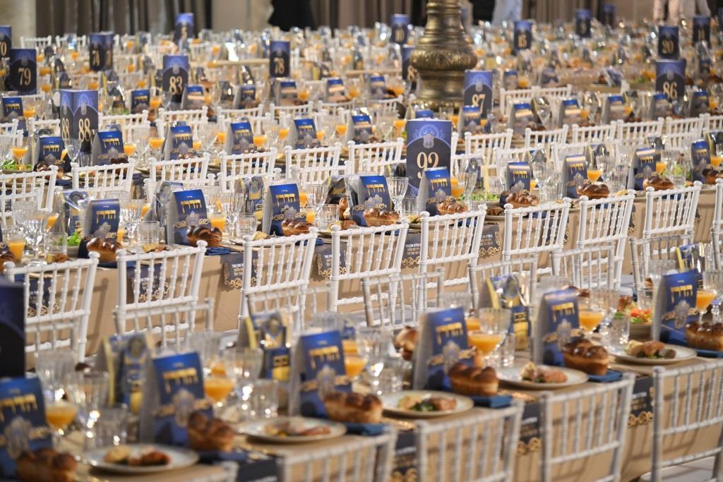 בראשות האדמו"ר: חסידי תולדות אהרן בסיום חצי הש"ס