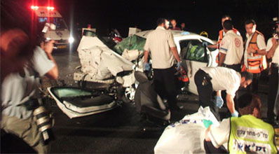 זירת התאונה.