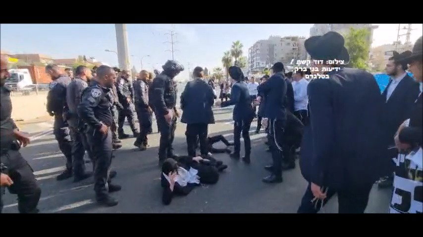 ההפגנה כעת בבני ברק