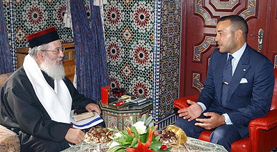 הרב עמאר ומלך מרוקו.