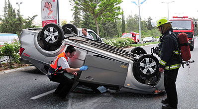 תאונת דרכים.