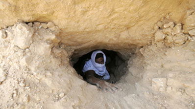 מנהרה בדרום רצועת עזה.