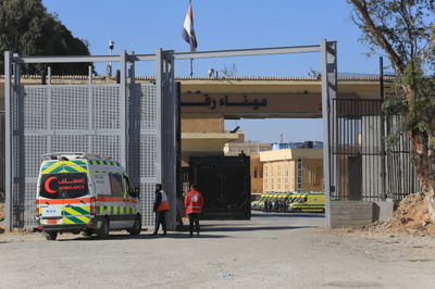 משיאות סיוע נכנסות לרצועת עזה