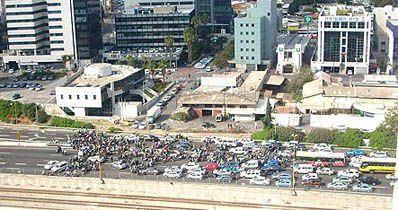 מחאת האופנוענים. צילום בלעדי