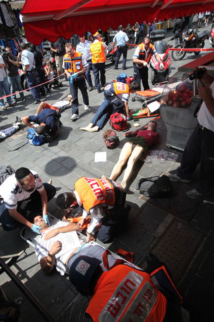 "פיגוע" במחנה-יהודה: תרגיל בלבד