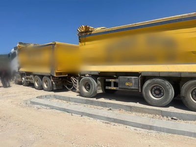 הסמי טריילר עליה נהג הקטין בן ה-16 בטורען