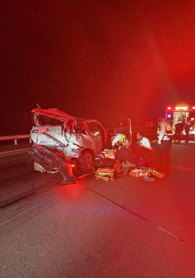 זירת התאונה בארצות הברית 