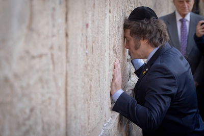 הנשיא מיליי בכותל המערבי