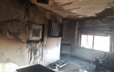 השריפה בדירה, הבוקר