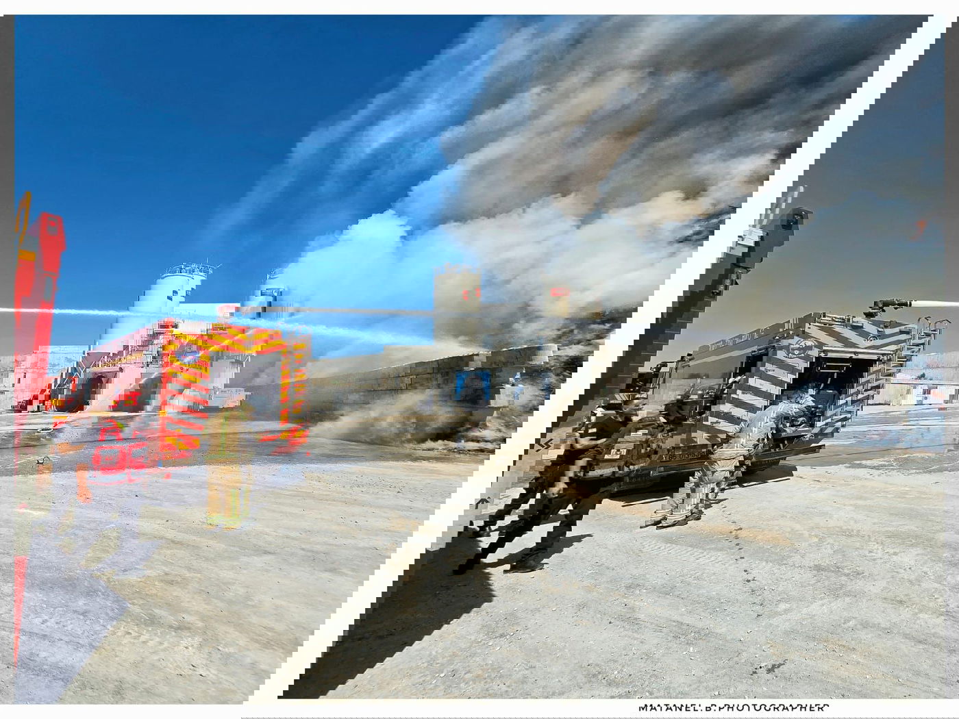 השריפה במפעל הבטון