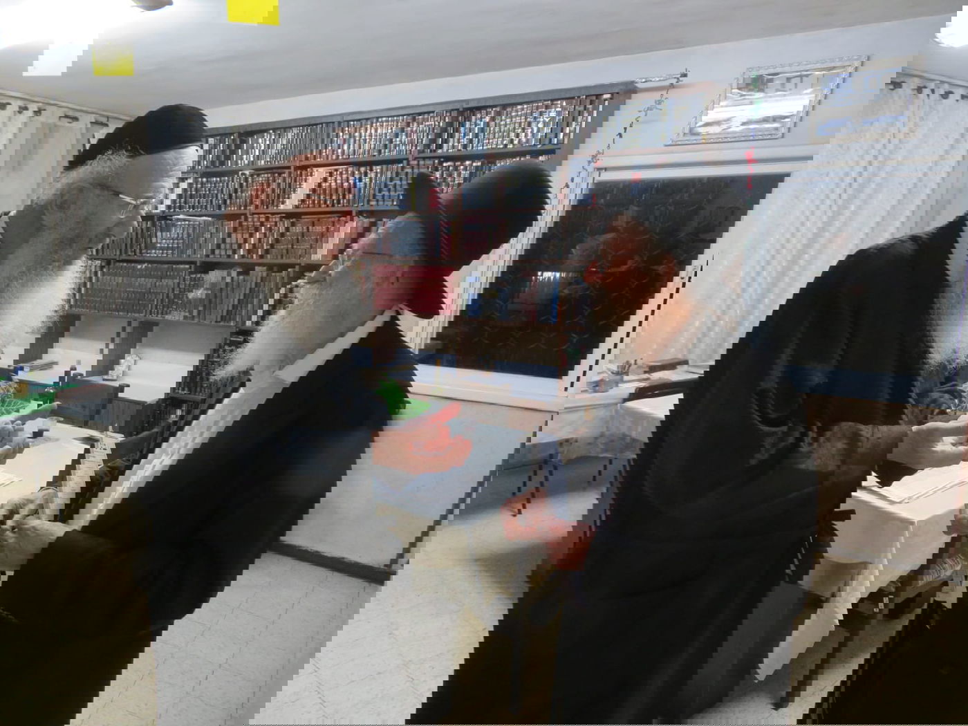 הגר"ש גלאי בביקור בבית הגרי"א דינר