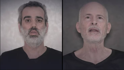 עמרי מירן וקית' סיגל בסרטון שהפיץ היום חמאס