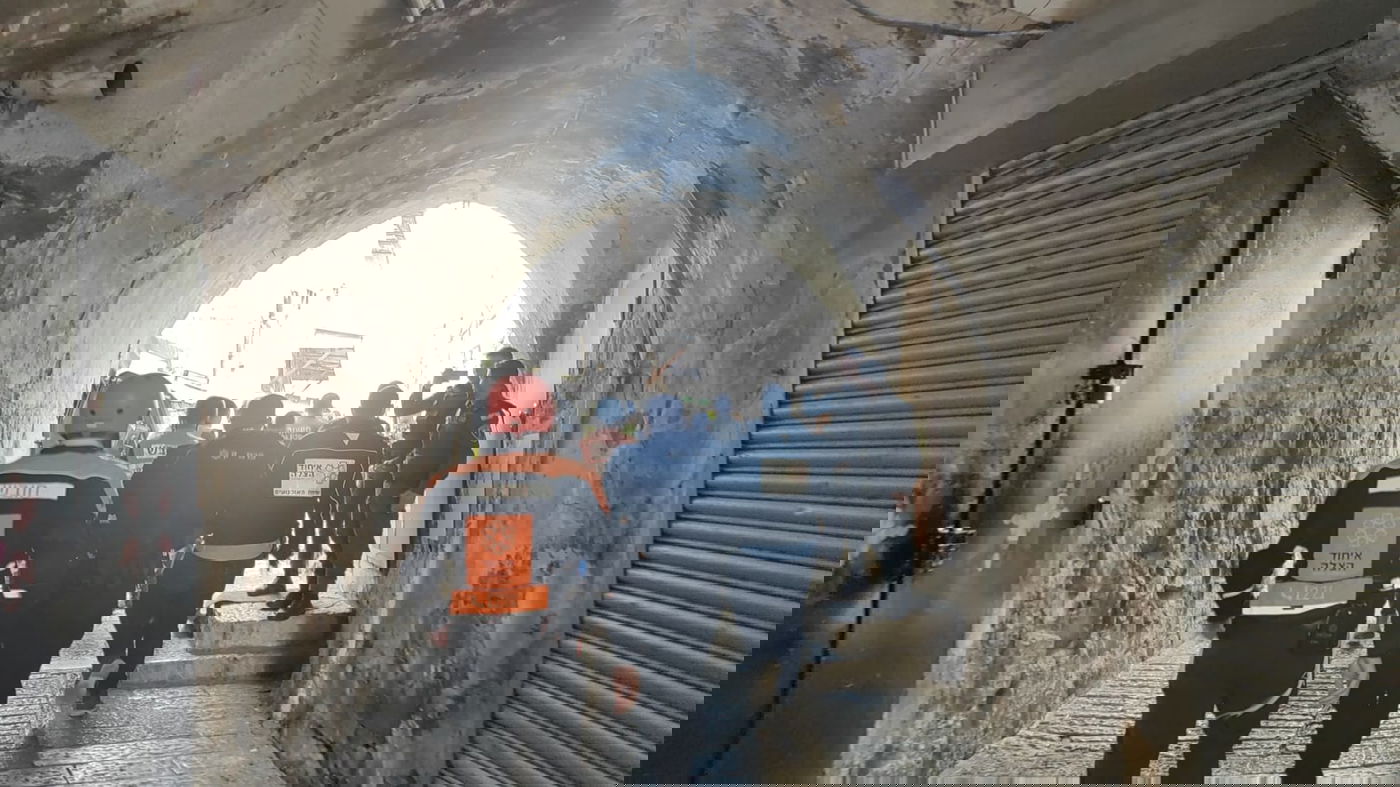 זירת הפיגוע בעיר העתיקה