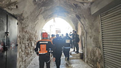 זירת הפיגוע בעיר העתיקה