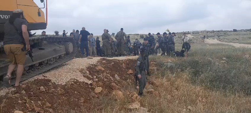 כוחות מג"ב בזירה בגבעת אור מאיר בבנימין