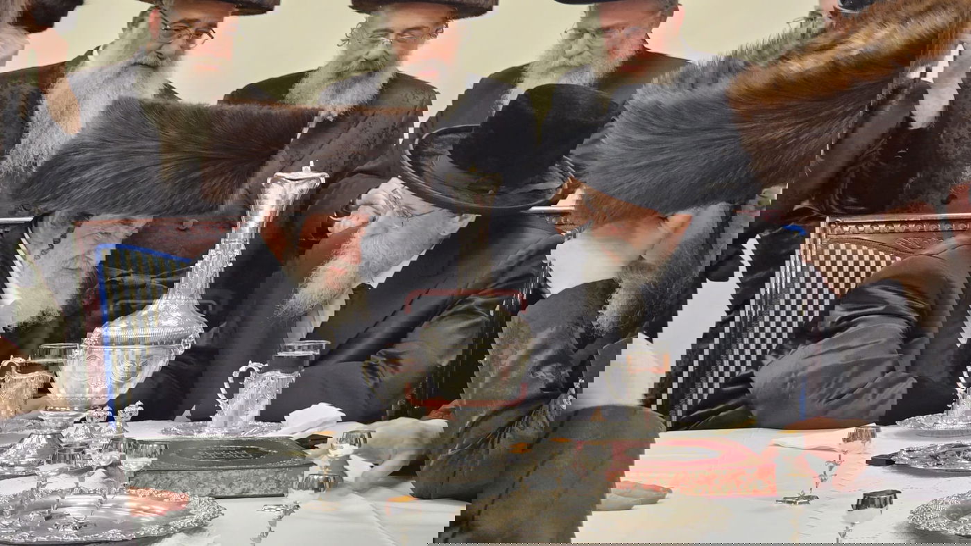 האדמו"ר מויז'ניץ בביקור אצל האדמו"ר מבאיאן 