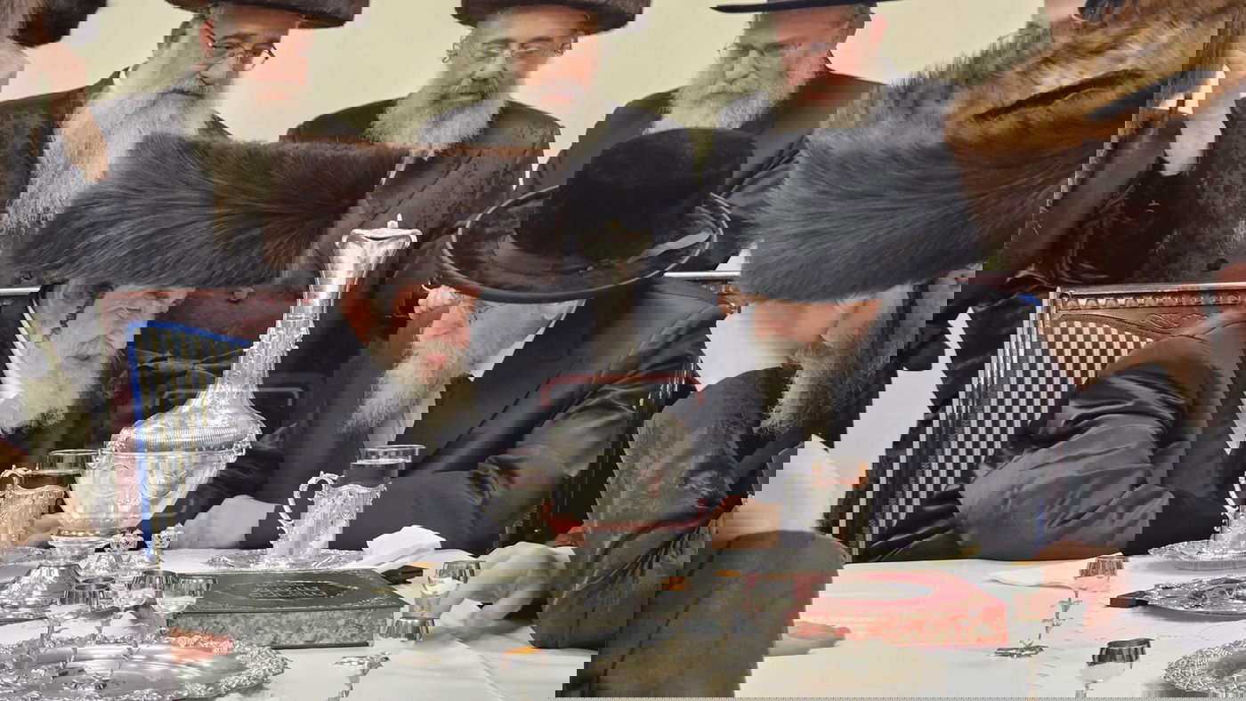 האדמו"ר מויז'ניץ בביקור אצל האדמו"ר מבאיאן 