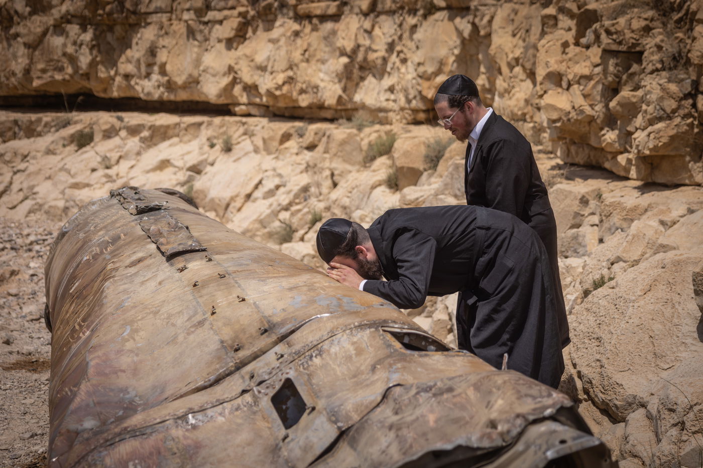 שרידי הטיל האיראני ליד ערד