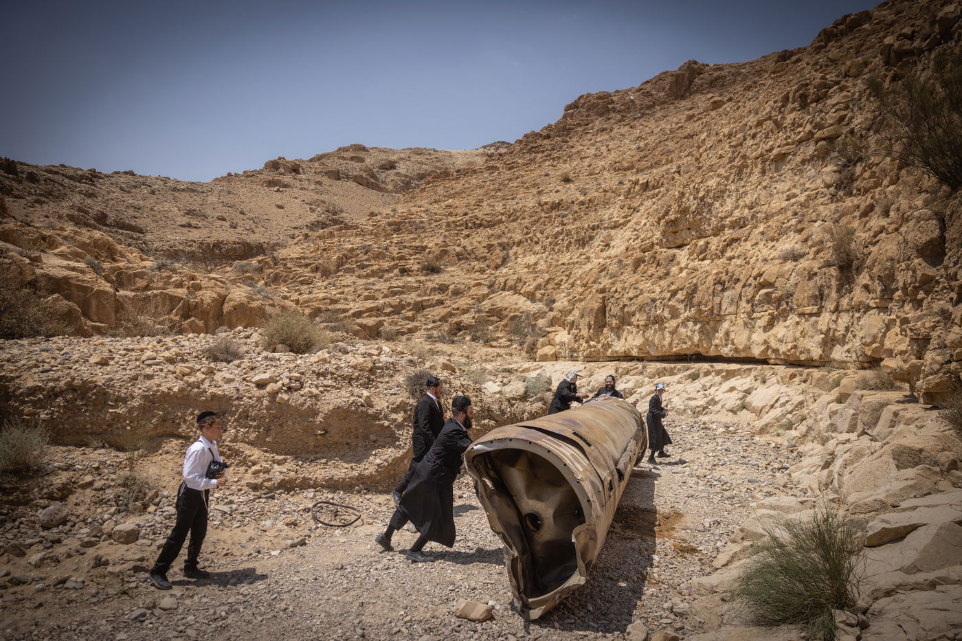 שרידי הטיל האיראני ליד ערד