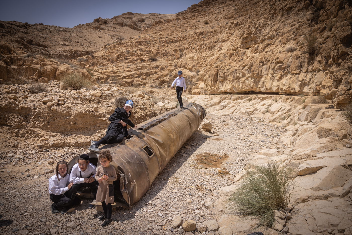 שרידי הטיל האיראני ליד ערד