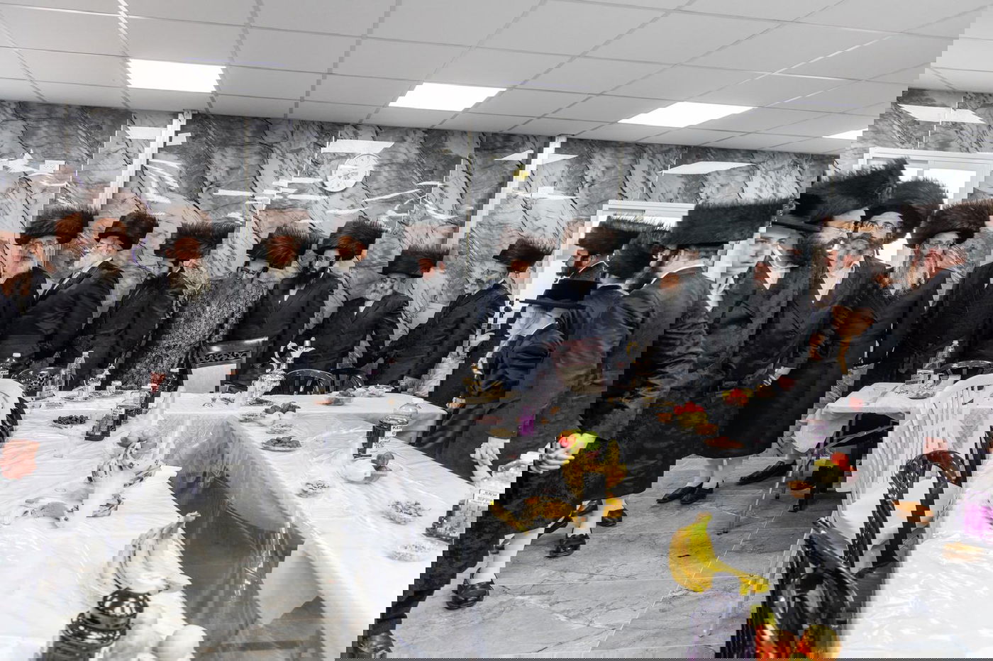 הגה"צ ראש ישיבת סאטמאר בחנוכת בית המדרש בבי"ש