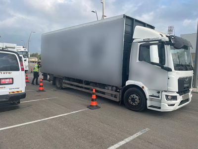 תפסו משאית עם חריגת משקל של 66.2 אחוז מעל המותר