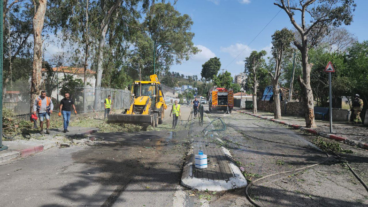 ההרס כתוצאה מהפגיעות בקריית שמונה