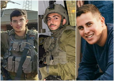 מימין לשמאל: טל שביט, מרדכי אסולין ועידו טסטה הי"ד