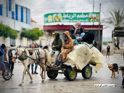תושבים עזתיים בורחים מרפיח