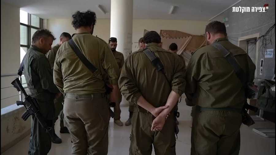 עמידת הלוחמים בצפירה במרחב הלחימה ברצועה