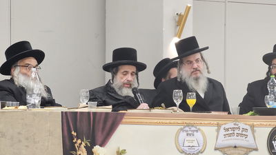 הגה"צ אב"ד קרית ויז'ניץ בסעודת ראש חודש