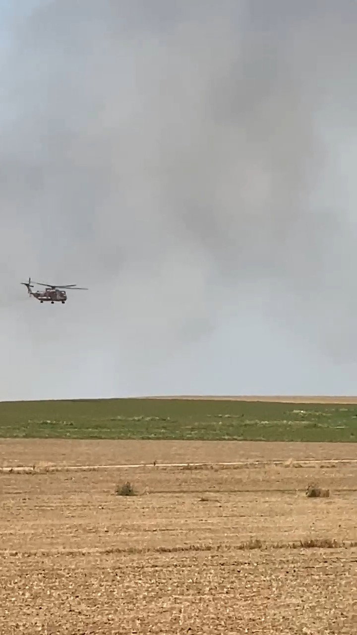 מסוק צבאי מזירת האירוע באדמית
