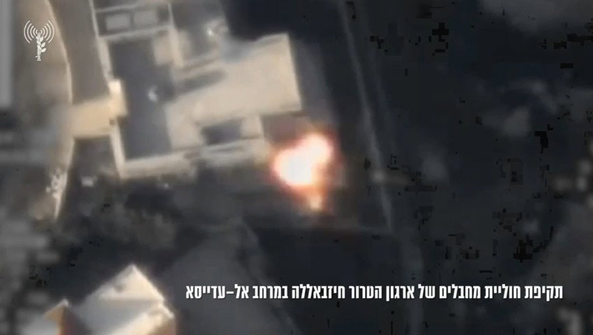 צפו בסדרת התקיפות של חיל האוויר על יעדי חיזבאללה בדרום לבנון