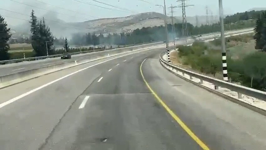 נפילות בכביש 90 סמוך לחצור הגלילית