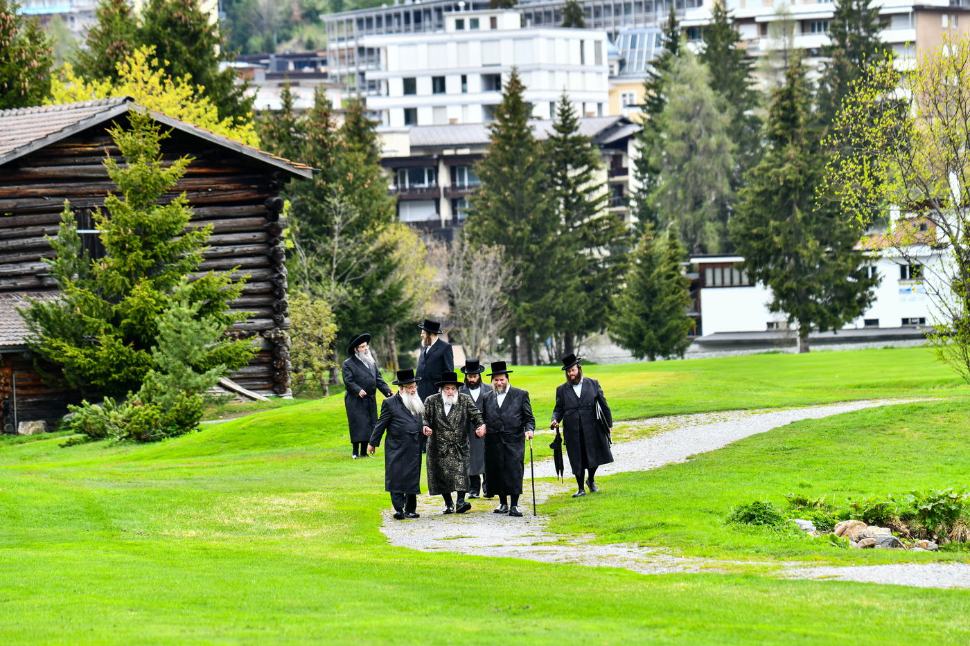 האדמו"ר מויז'ניץ בנאות דשא בשווייץ