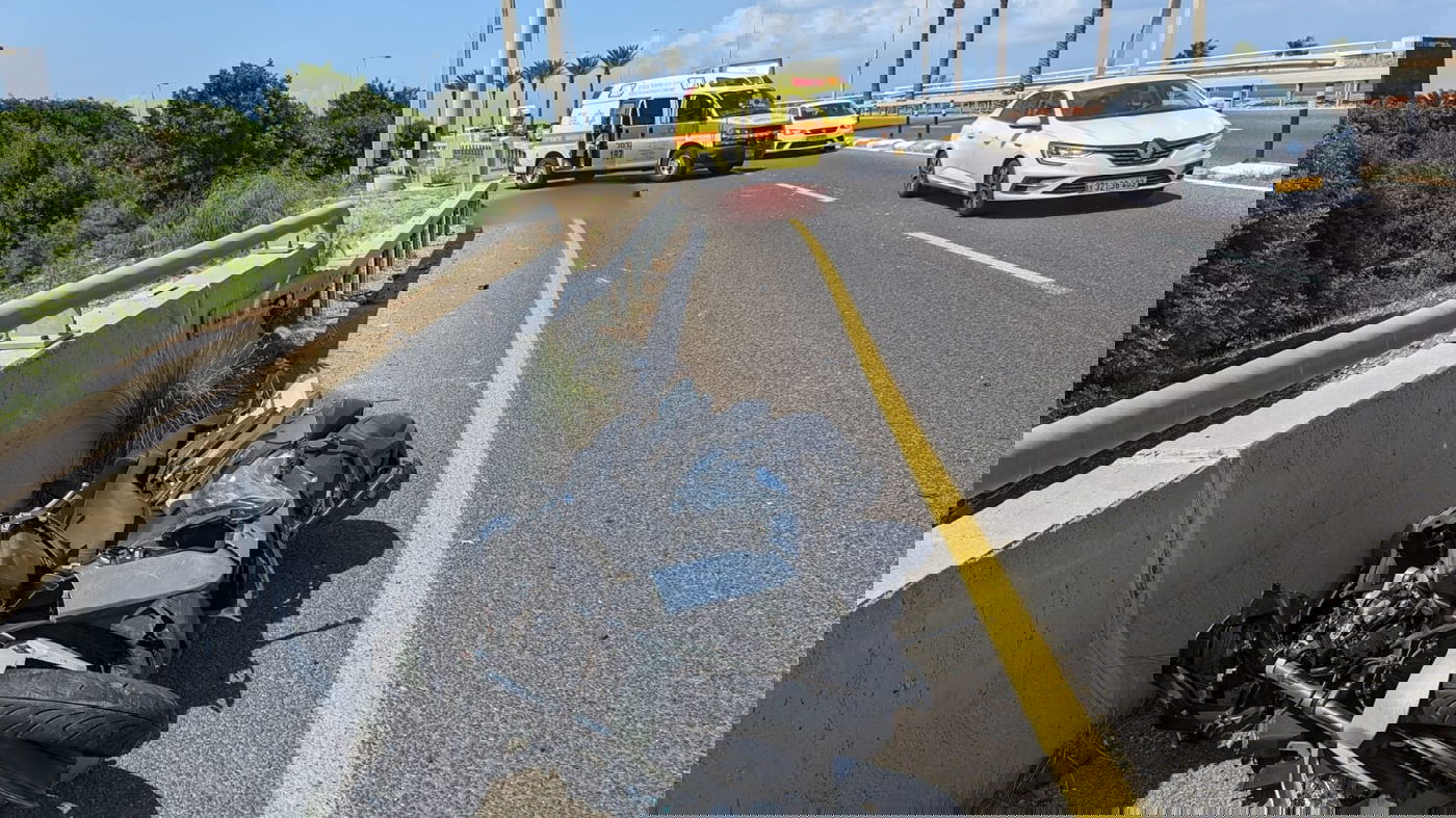 זירת התאונה בכביש 2